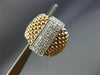 ESTATE WIDE .70CT DIAMOND 18KT WHITE & ROSE GOLD MULTI ROW MESH CLIP ON EARRINGS