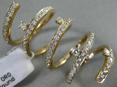 ESTATE EXTRA LARGE 1.54CT DIAMOND 18KT ROSE GOLD OPEN SWIRL ETOILE FLEXIBLE RING