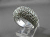 ESTATE WIDE 2.16CT DIAMOND 14KT WHITE GOLD 3D MULTI ROW WEDDING ANNIVERSARY RING