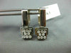 ESTATE .45CT DIAMOND 14KT WHITE GOLD SQUARE ETOILE HANGING HUGGIE EARRINGS #709