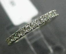ESTATE .63CT DIAMOND 14K WHITE GOLD 3D CLASSIC ETERNITY WEDDING ANNIVERSARY RING