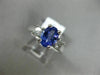 1.63CT ROUND DIAMOND & AAA OVAL TANZANITE 14K WHITE GOLD 3 STONE ENGAGEMENT RING