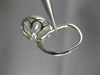 ESTATE LARGE 6.0CT CZ 14KT WHITE GOLD 3D ROUND HALO LEVERBACK HANGING EARRINGS