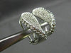 ESTATE .57CT ROUND DIAMOND 14KT WHITE GOLD 3D LOOP FLOATING CLIP ON EARRINGS