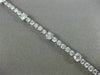 ESTATE LARGE 6.0CT DIAMOND 14KT WHITE GOLD 3D CLASSIC ROUND TENNIS BRACELET