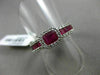 ESTATE 1.29CT ROUND DIAMOND & RUBY 14K WHITE GOLD HALO FRIENDSHIP PROMISE RING