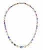 40.97CT DIAMOND & AAA SAPPHIRE 18KT WHITE GOLD HEART SHAPE & ROUND LOVE NECKLACE