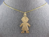 ESTATE LARGE 14KT YELLOW GOLD CLASSIC ENGRAVABLE BABY BOY CHARM PENDANT #27422