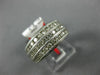 ESTATE WIDE 1.0CT DIAMOND 14KT WHITE GOLD 3 ROW SEMI ETERNITY ANNIVERSARY RING