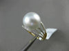 ESTATE .32CT DIAMOND 14KT WHITE & YELLOW GOLD AAA SOUTH SEA PEARL MULTI ROW RING