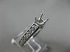 ESTATE .62CT DIAMOND 14KT WHITE GOLD 4 PRONG CHANNEL SEMI MOUNT ENGAGEMENT RING