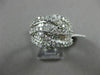 ESTATE WIDE 1.50CT ROUND DIAMOND 14KT WHITE GOLD MULTI WAVE ROW ANNIVERSARY RING