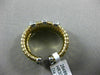 ESTATE LARGE .46CT ROUND DIAMOND 18K WHITE & YELLOW GOLD MULTI ROW FLEXIBLE RING