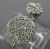 ESTATE WIDE .65CT DIAMOND 14KT WHITE GOLD 3D DOUBLE CIRCULAR PAVE FUN RING