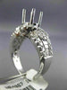 ESTATE 1.85CT ROUND & BAGUETTE DIAMOND 18K WHITE GOLD SEMI MOUNT ENGAGEMENT RING
