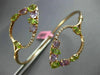 ESTATE LARGE 4.44CT DIAMOND AAA AMETHYST & PERIDOT 14K ROSE GOLD BANGLE BRACELET