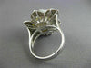 ESTATE EXTRA LARGE 1.40CT DIAMOND & SOUTH SEA PEARL18K WHITE GOLD 3D FLOWER RING