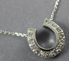 ESTATE .26CT DIAMOND 14KT WHITE GOLD CLASSIC HORSE SHOE LUCKY FUN PENDANT #26969