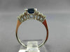 ESTATE 1.85CT DIAMOND & AAA OVAL CUT SAPPHIRE 14KT WHITE GOLD 3D ENGAGEMENT RING