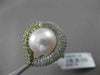 ESTATE 1.02CT DIAMOND 18KT TWO TONE GOLD AAA SOUTH SEA PEARL HEART SHAPE RING