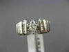 ESTATE WIDE 1.35CT MARQUISE & BAGUETTE DIAMOND 14K WHITE GOLD 3D ENGAGEMENT RING