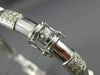 ESTATE WIDE 2.25CT DIAMOND 18KT WHITE GOLD 3D SQUARE BANGLE BRACELET #21905