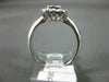 ESTATE WIDE .50CT DIAMOND 14KT WHITE GOLD 3D SQUARE CLUSTER HALO ENGAGEMENT RING