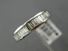 ESTATE .62CT BAGUETTE DIAMOND 14KT WHITE GOLD 3D SEMI ETERNITY ANNIVERSARY RING