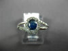 ESTATE .64CT DIAMOND & AAA SAPPHIRE 14K WHITE GOLD 3D CLASSIC LOVE KNOT FUN RING