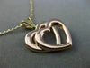 ESTATE 14KT YELLOW & ROSE GOLD CLASSIC DOUBLE HEART LOVE FLOATING PENDANT #25603