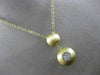 ESTATE LARGE .20CT DIAMOND 14KT TWO TONE GOLD 3D CLUSTER MATTE ITALIAN NECKLACE