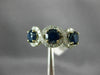 ESTATE 2.1CT DIAMOND & AAA SAPPHIRE 14K YELLOW GOLD THREE STONE ANNIVERSARY RING