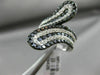 ESTATE LARGE 3.83CT WHITE & BLACK DIAMOND 14K WHITE GOLD 3D CRISS CROSS FUN RING