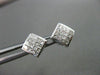 ESTATE .60CT PRINCESS CUT DIAMOND 14KT WHITE GOLD SQUARE EARRINGS AMAZING #21711