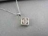 ESTATE .75CT DIAMOND SQUARE 14KT WHITE GOLD PENDANT F COLOR VVS SIMPLY AMAZING