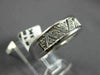 ESTATE .15CT DIAMOND 14KT WHITE GOLD CLASSIC TRIANGULAR ZIG ZAG BAND RING #18766