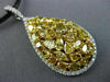EXTRA LARGE 4.62CT WHITE & INTENSE YELLOW DIAMOND 18K TWO TONE GOLD LOVE PENDANT