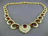 ESTATE LARGE 36.0CT DIAMOND & AAA RUBY 18KT WHITE & YELLOW GOLD CHOKER NECKLACE