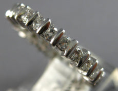 1.25CT DIAMOND 14KT WHITE GOLD ROUND CHANNEL ETERNITY WEDDING ANNIVERSARY RING