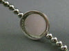 ESTATE LARGE .50CT DIAMOND & PINK QUARTZ 14K WHITE GOLD CIRCULAR BANGLE BRACELET