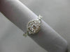 ESTATE .58CT ROUND DIAMOND 18KT WHITE GOLD DOUBLE HALO ENGAGEMENT PROMISE RING