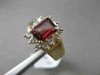 ESTATE 1.65CT DIAMOND & AAA TOURMALINE 14KT YELLOW GOLD SQUARE CUT CLUSTER RING