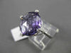 ESTATE 10.25CTW DIAMOND & AAA EXTRA FACET AMETHYST 14KT WHITE 3D ENGAGEMENT RING