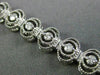 ESTATE 1.0CT DIAMOND 14KT WHITE GOLD 3D DOUBLE HALO MILGRAIN TENNIS BRACELET