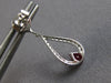 .62CT DIAMOND & AAA RUBY 14KT WHITE GOLD CLASSIC TEAR DROP HANGING FUN EARRINGS