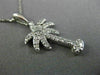 ESTATE .47CT DIAMOND 14KT WHITE GOLD 3D PAVE PALM TREE FLOATING PENDANT #26032