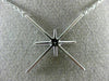 ESTATE .22CT ROUND DIAMOND 18KT WHITE GOLD SNOWFLAKE STAR CLUSTER NECKLACE