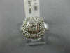 ESTATE WIDE 1.0CT ROUND & PRINCESS DIAMOND 14KT WHITE GOLD SQUARE INVISIBLE RING