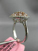 ESTATE WIDE 1.80CT WHITE & PINK DIAMOND 18K 2 TONE GOLD CLUSTER ANNIVERSARY RING