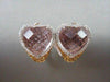 ANTIQUE WIDE 25.22CT HUGE 14KT DIAMOND, CITRINE & PINKISH QUARTZ GOLD EARRINGS!!